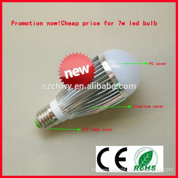 Wholesale E27 led bulb light 7w /led bulb lamp 7w /led bulb lighting